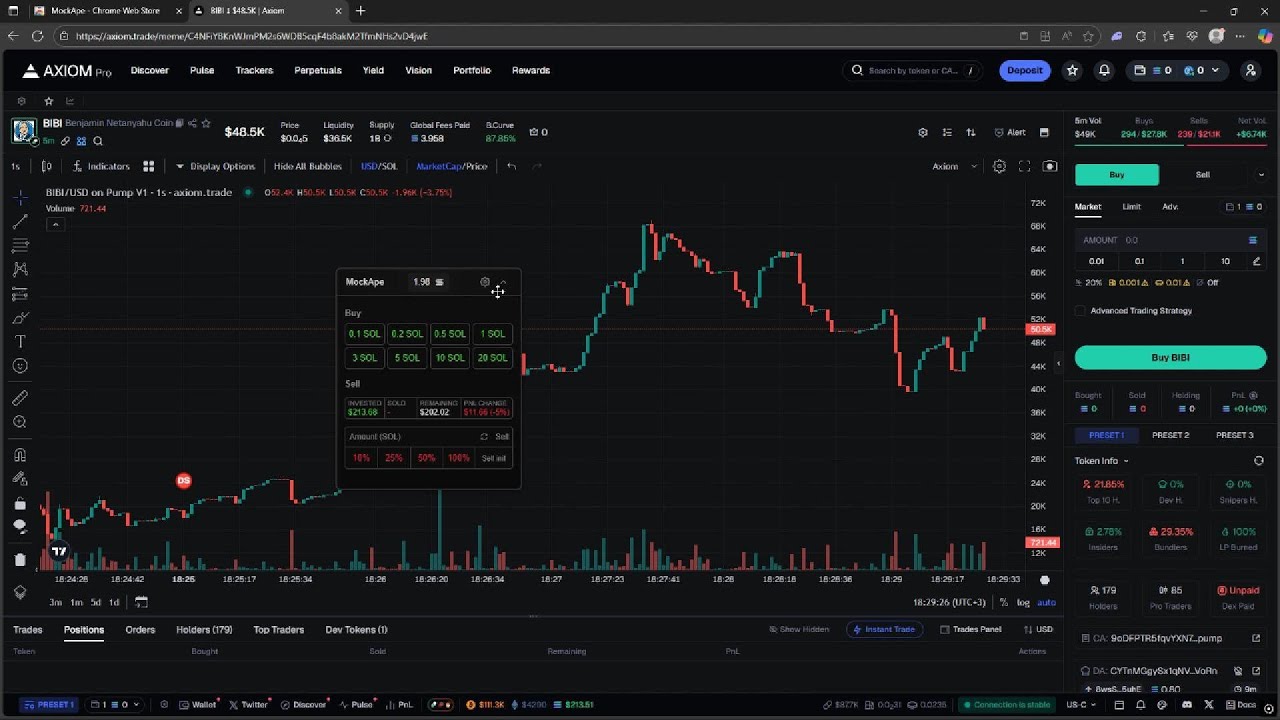 MockApe - Paper trade Solana meme coins