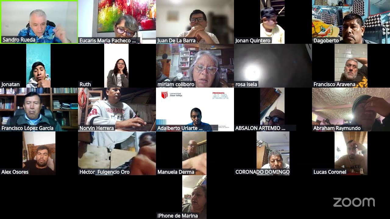 Reunión de Zoom de Sandro Rueda