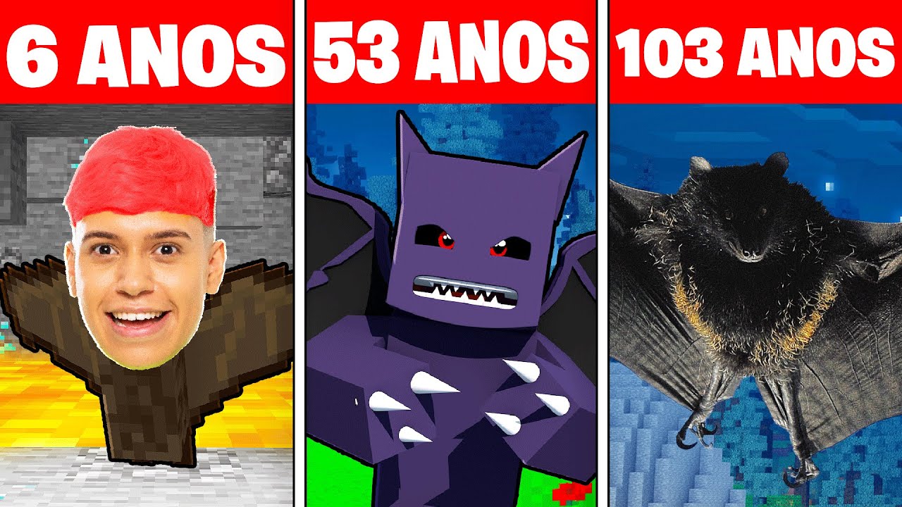 EVOLUINDO MORCEGO BEBÊ PARA MORCEGÃO MUTANTE NO MINECRAFT!! (Ciclo de vida)