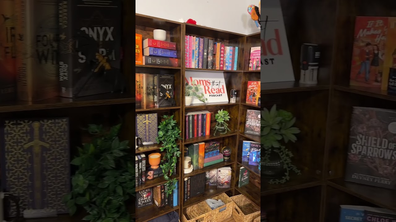 New bookshelves and podcast background 😍