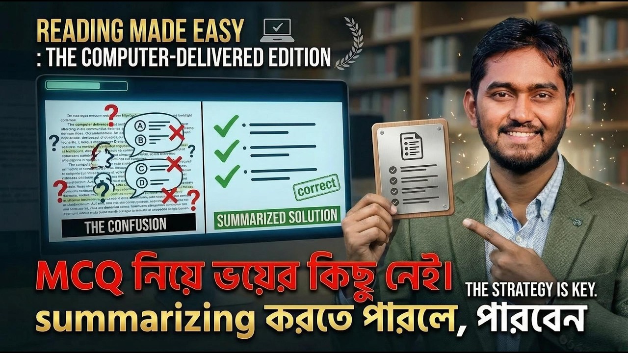 IELTS Reading MCQ নিয়ে ভয়ের কিছু নেই | Summarizing Technique শিখলেই Answer করা সহজ | IELTS Bangla