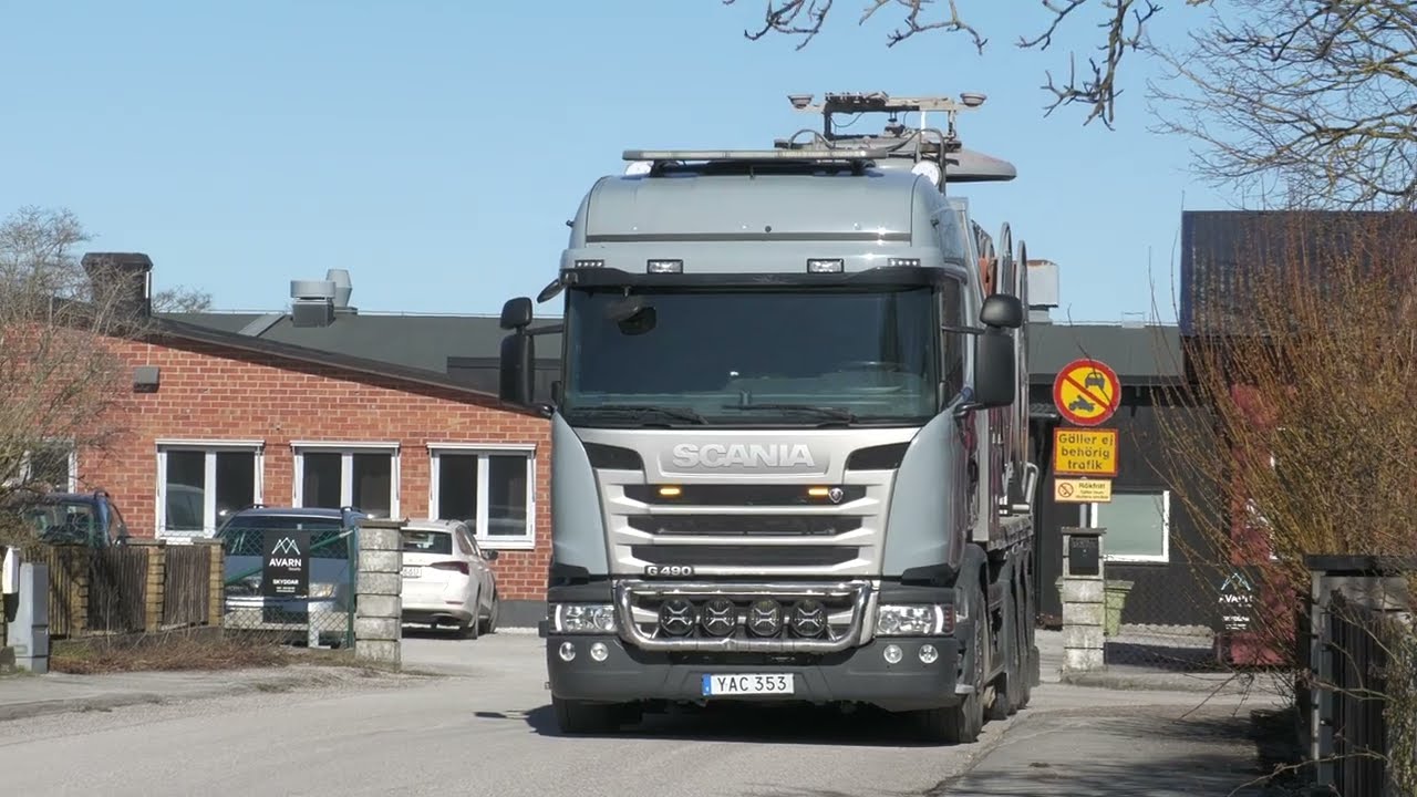 4K/Scania G490 spolar avlopp i Visby 27 mars 2026