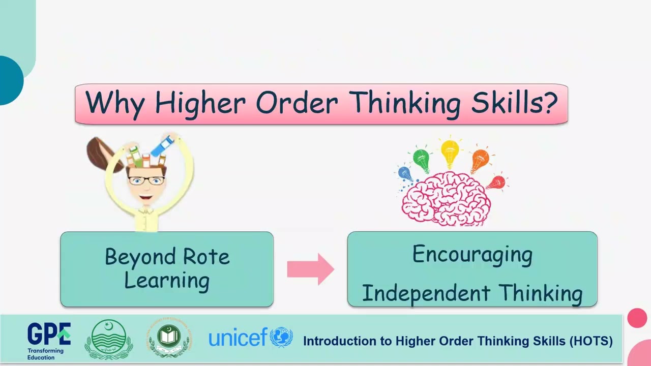 Higher order thinking skills?