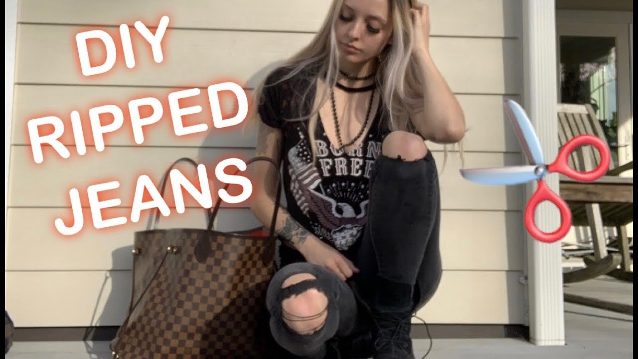 DIY RIPPED JEANS (SO EASY!!)