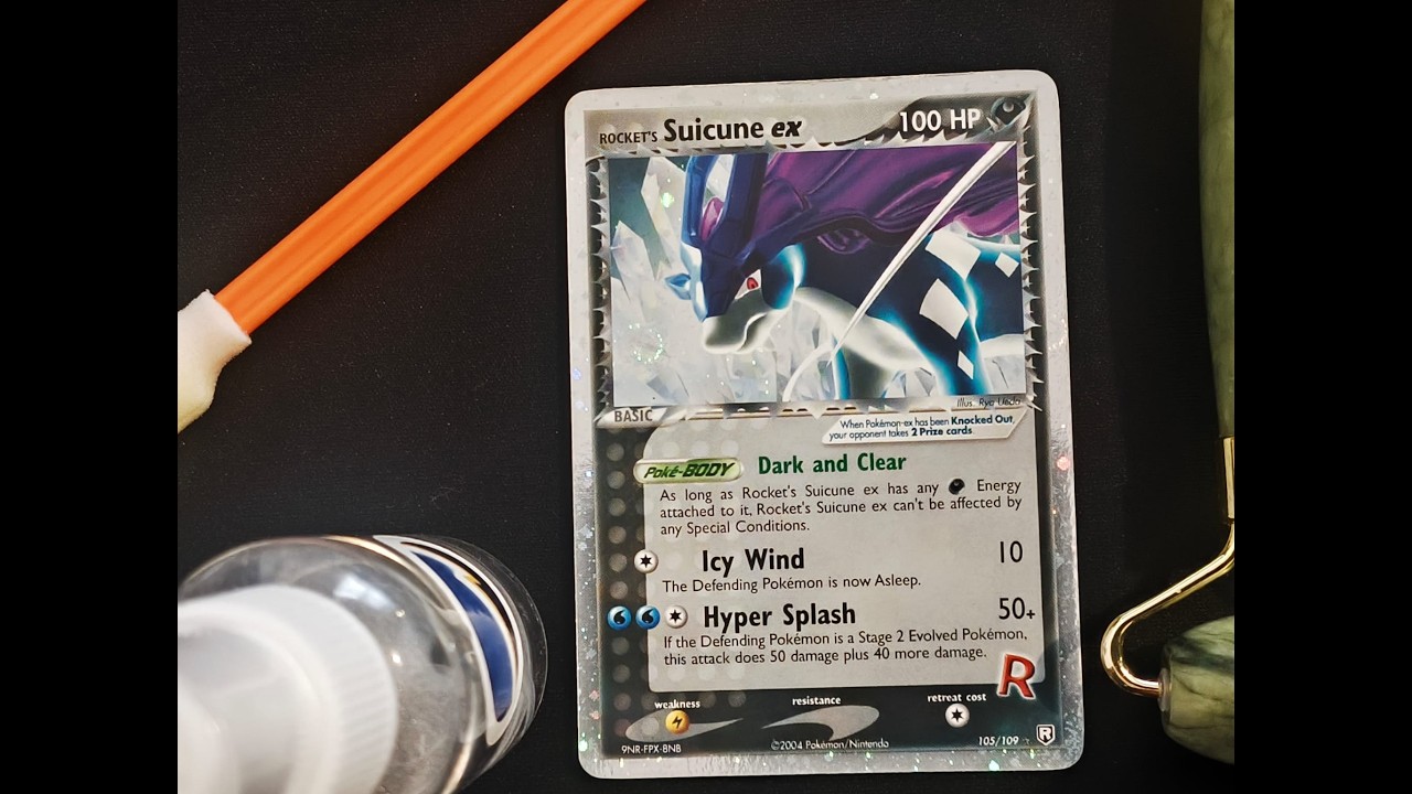 SUICUNE EX Team Rocket Returns - Cleaning and restoring scratches