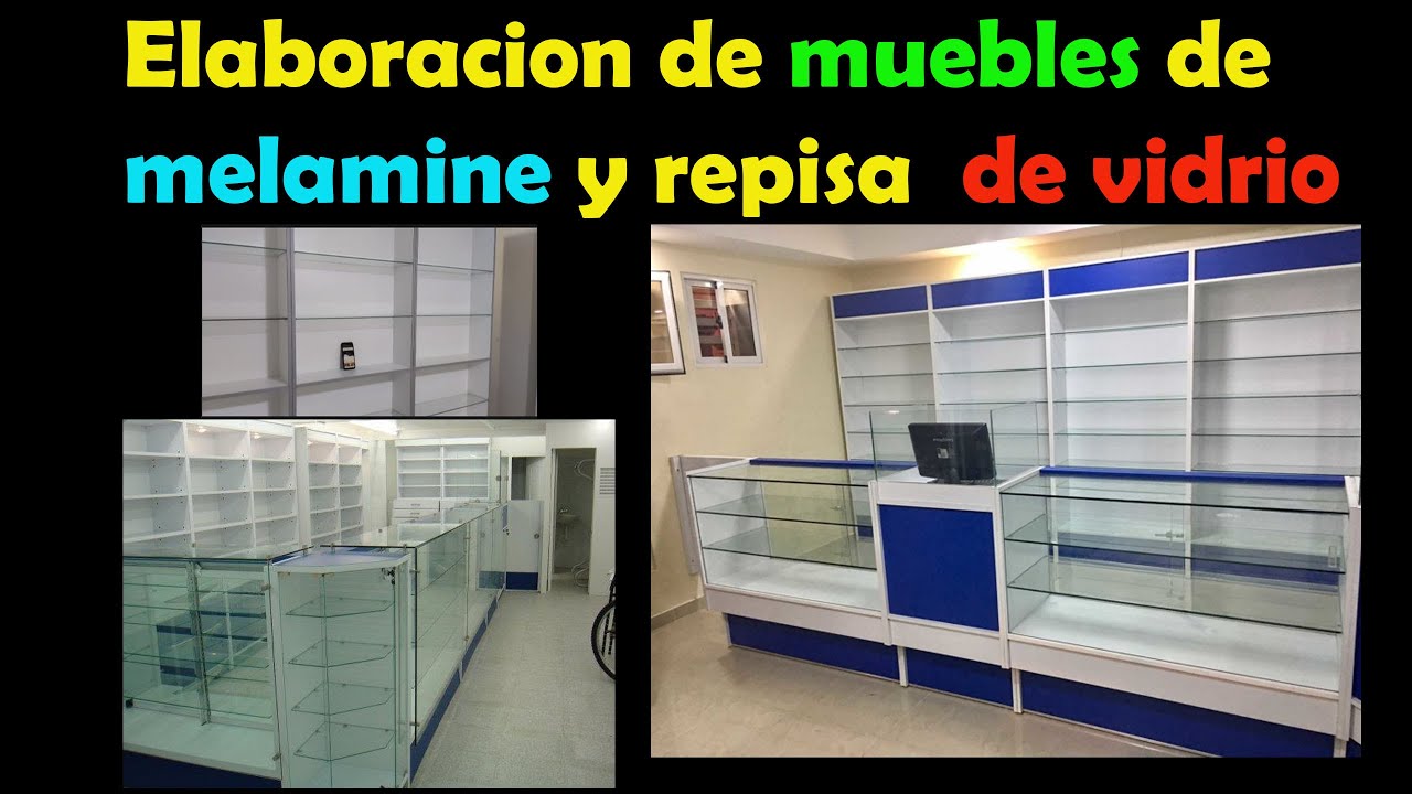 Elaboración de vitrina de melaminico para Farmacia.