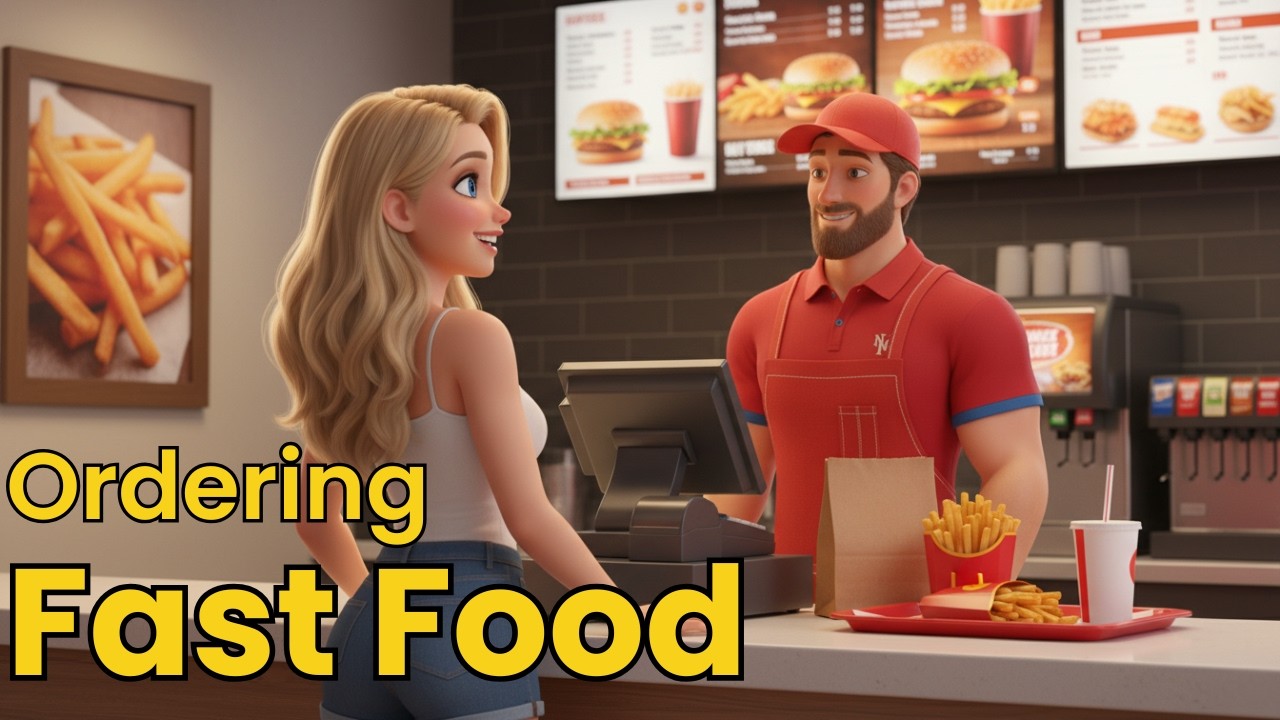Fast Food in English |  Slow English Listening Practice for Beginners