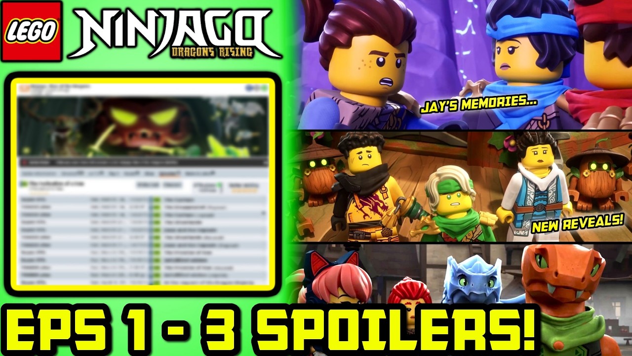 СПОЙЛЕРЫ К 1-3 СЕРИЯМ УЖЕ ДОСТУПНЫ! ⚡ Новости и обновления 4 сезона Ninjago Dragons Rising!