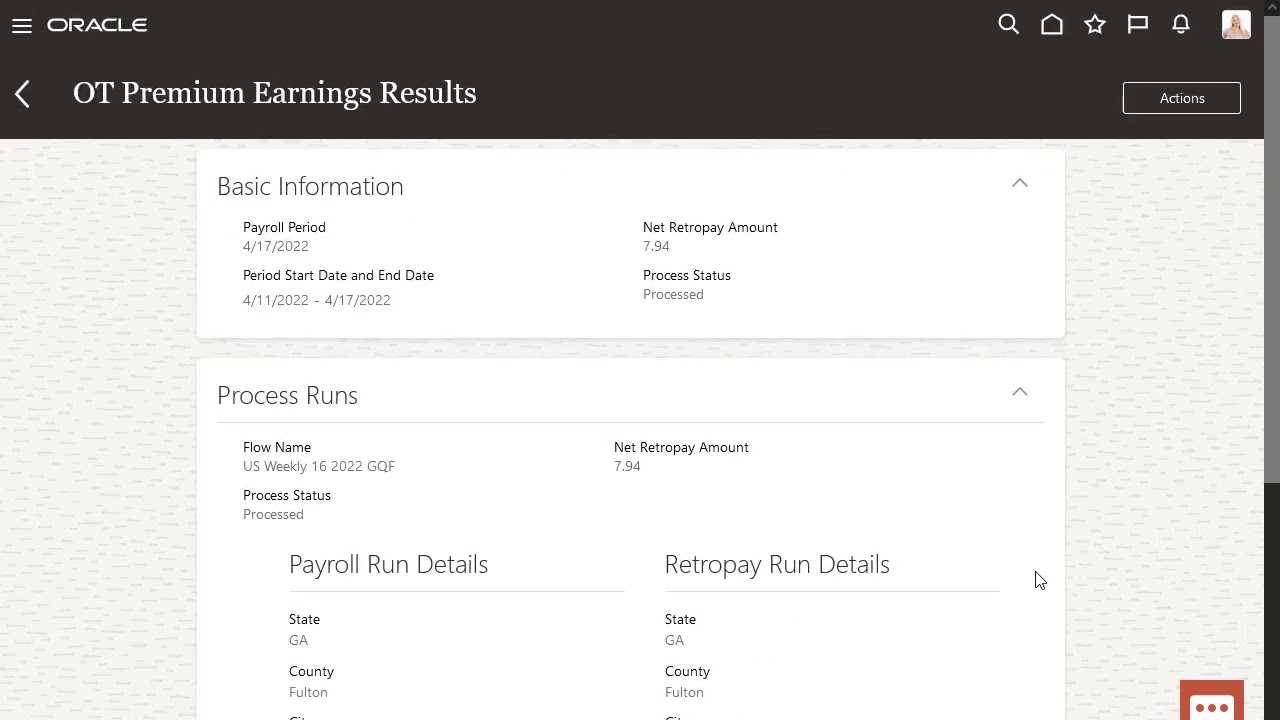 Global Payroll | How do I view retro results?