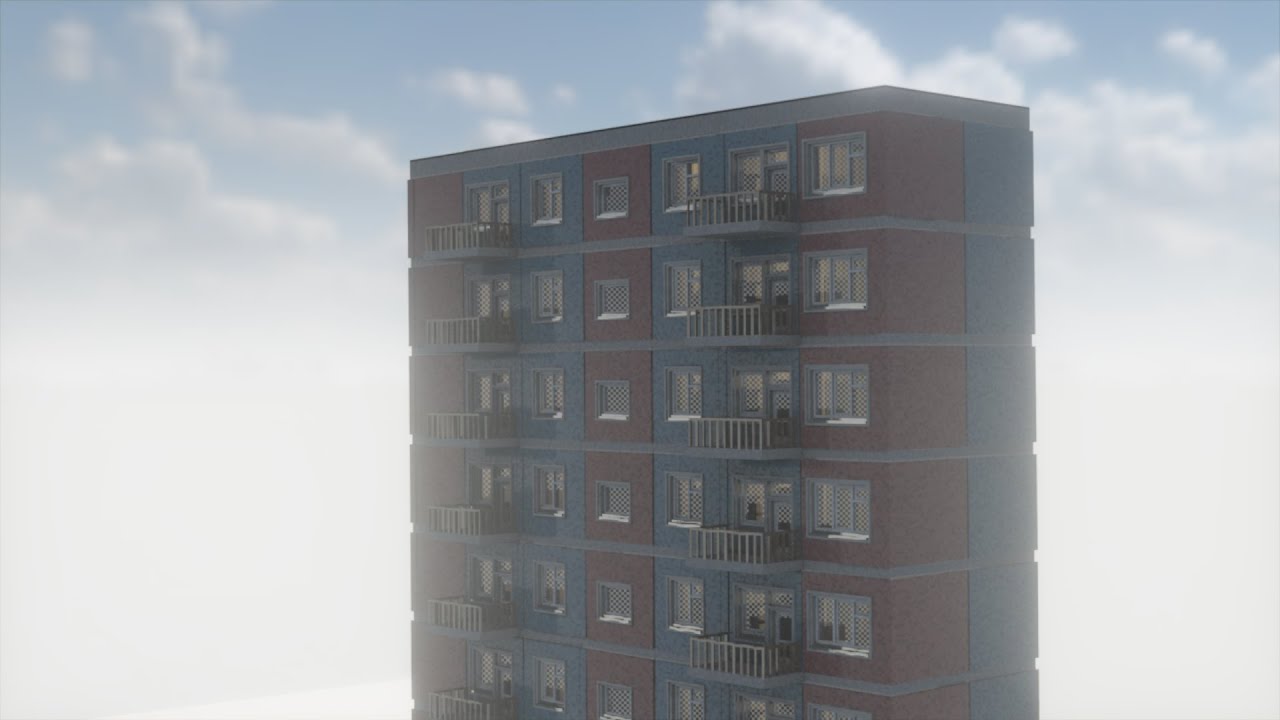 -| TEARDOWN |- Explosion caused by a gun, taller floors crashes into the lower floors.
