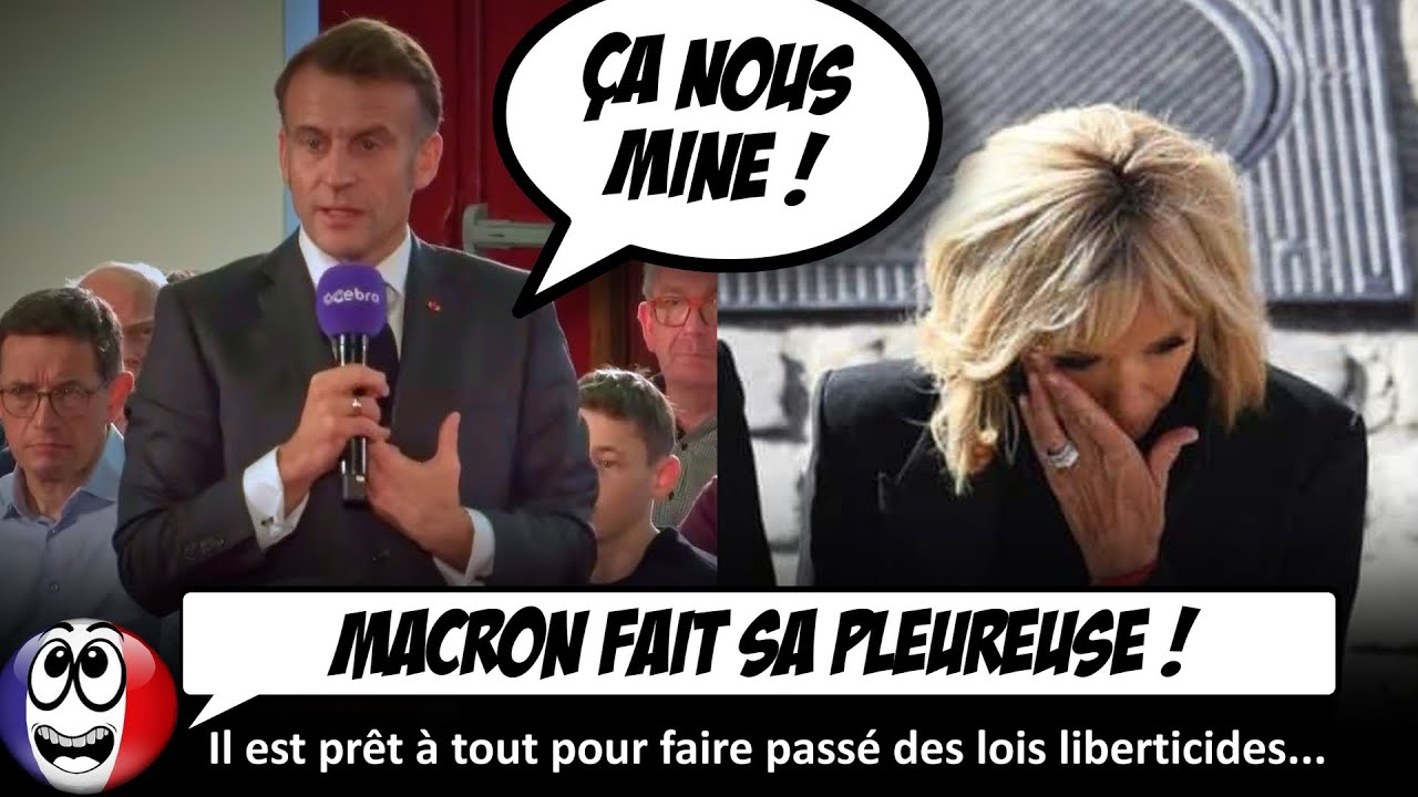"Brigitte a SOUFFERT". Macron PLEURNICHE encore contre les réseaux sociaux...
