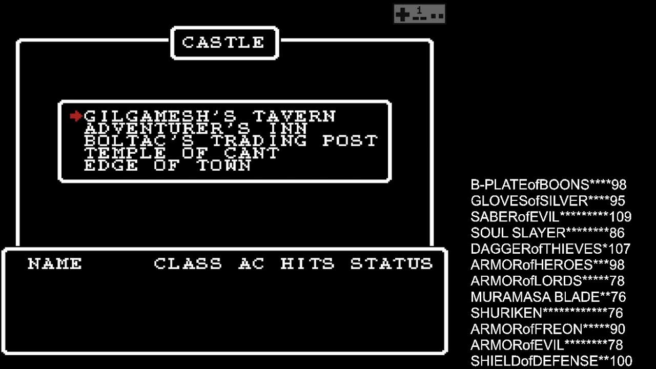 Wizardry#1 狂王の試練場 RTA（NES/Glitchless）