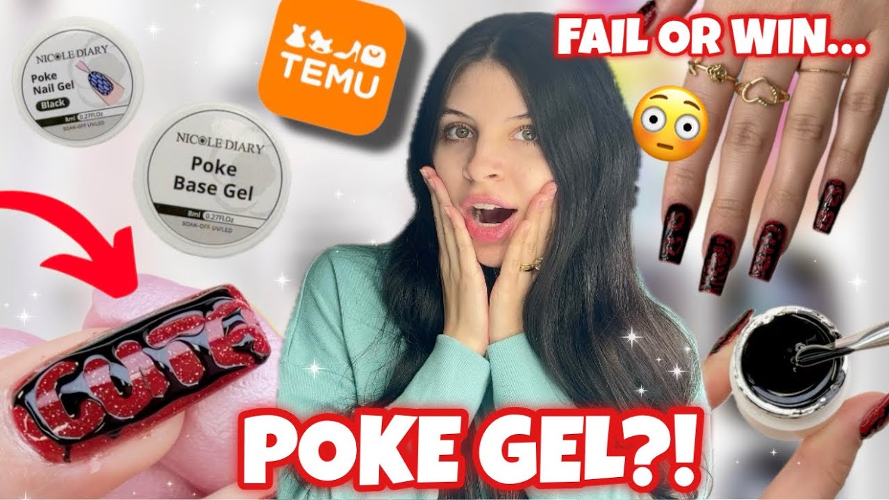 I Tried Poke Nail Gel From Temu… BIG Mistake or Hidden Gem?! 😳