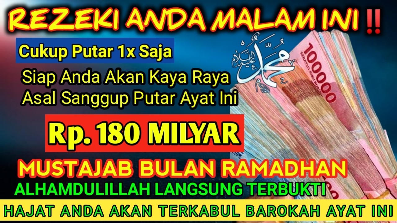 LANGSUNG DI KABULKAN MALAM INI❗Dzikir Pembuka Pintu Rezeki, Penyembuh Sakit, Pelunas Hutang