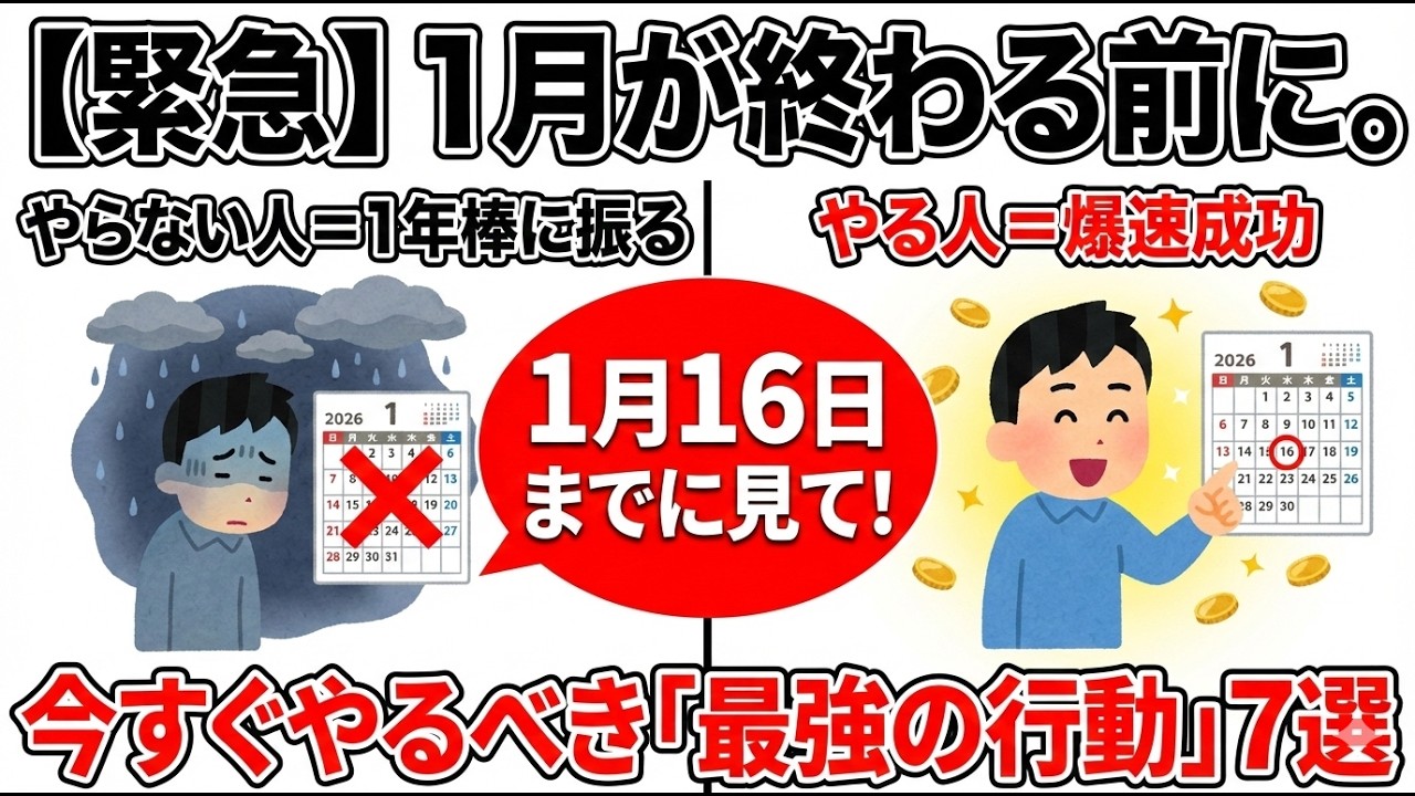 【2026年1月】※これを知らないと1年を棒に振ります。今すぐやるべき「1月の開運動作」7選