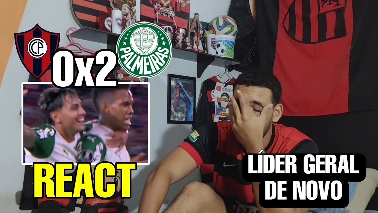 REACT CERRO PORTENO 0 X 2 PALMEIRAS MELHORES MOMENTOS LIBERTADORES 2025
