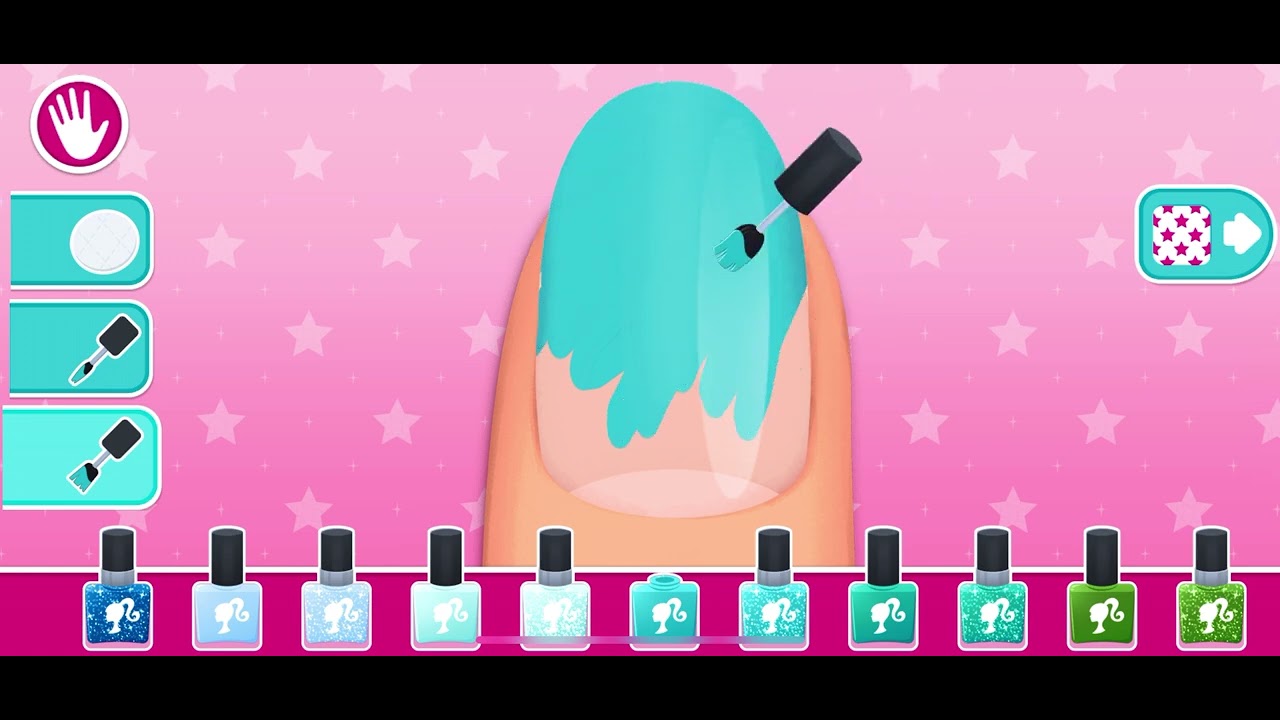 Barbie Dreamhouse nail salon near color girls 