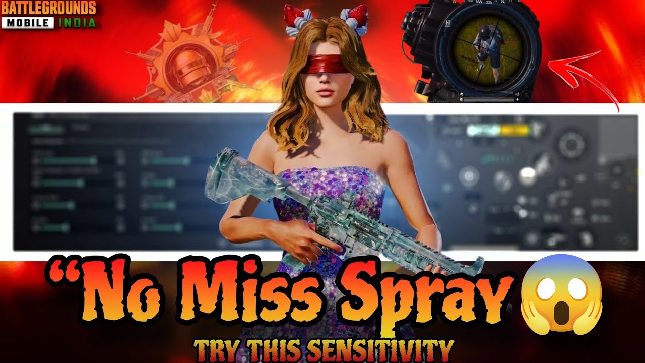 BGMI 4 Finger Sensitivity Code 🔥 No Recoil Settings + Spray Control 