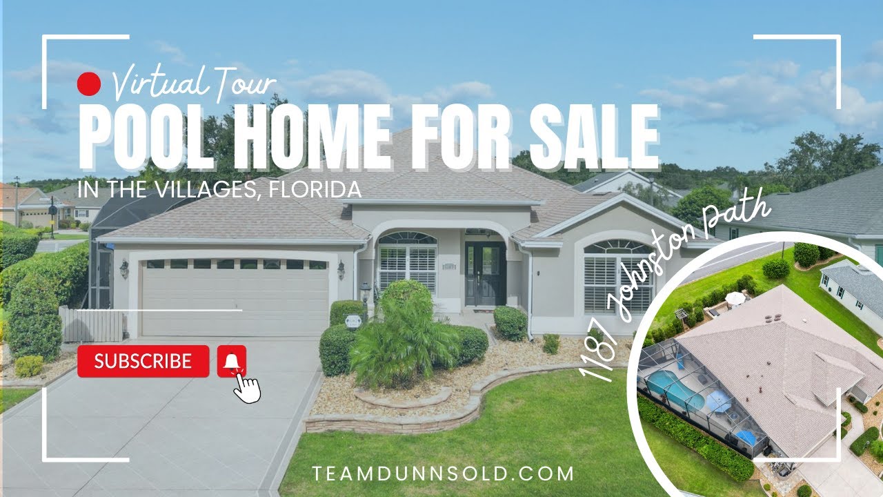 Beautifully Maintained Pool Home Near Lake Sumter Landing In The Villages, Fl - Must Watch!