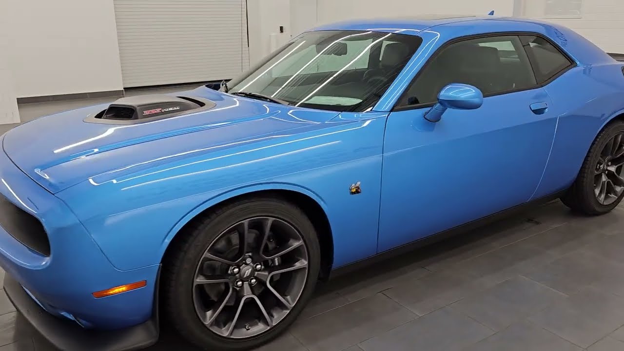 2023 DODGE CHALLENGER R/T SCAT PACK SHAKER LAST CALL B5 BLUE 4K WALKAROUND 14791Z SOLD!