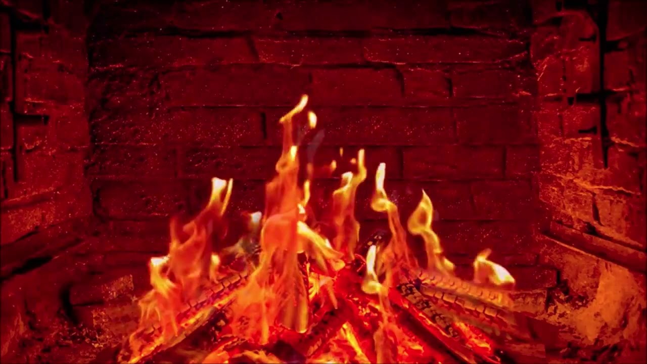 Şömine Ateşi , Romantik Müzik Eşliğinde 4K ULTRAHD