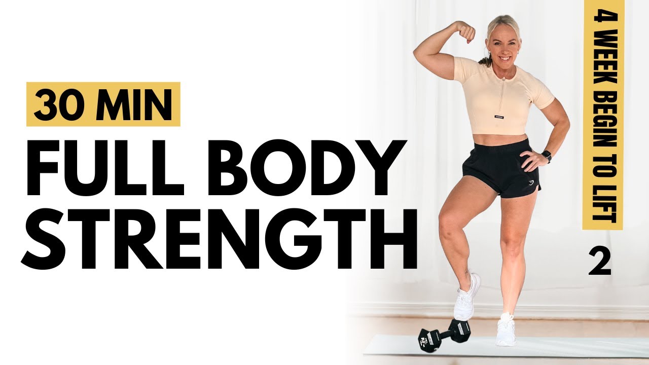DAY 2  FULL BODY Dumbbell Strength Training for Beginners [ build muscle at home]