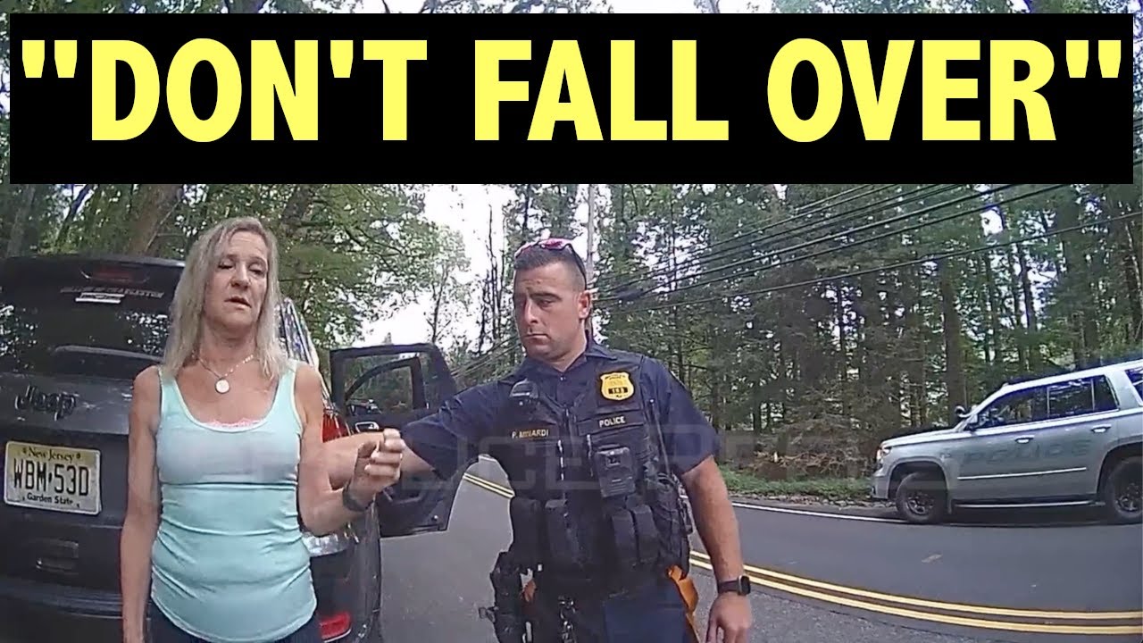 Woman can barely stand after DUI crash - DUI Arrest in New Jersey