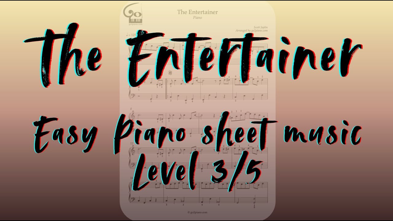 The Entertainer EASY / Piano sheet music / Partition de piano / Klavier Noten