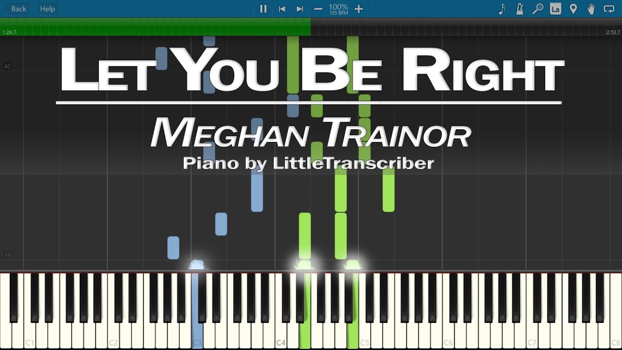 Meghan Trainor - Let You Be Right (Piano Cover) by LittleTranscriber