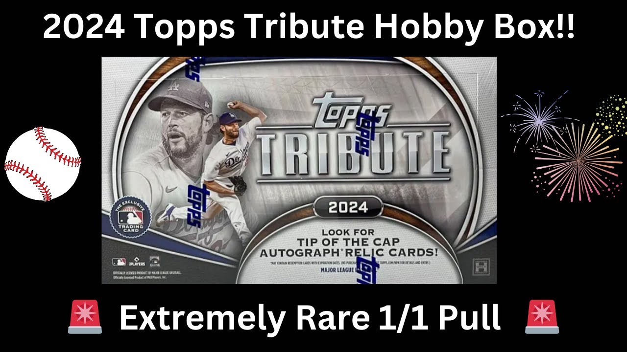 2024 Topps Tribute Hobby Box #1/1 Insanely Rare Pull 1:672 Boxes!! 