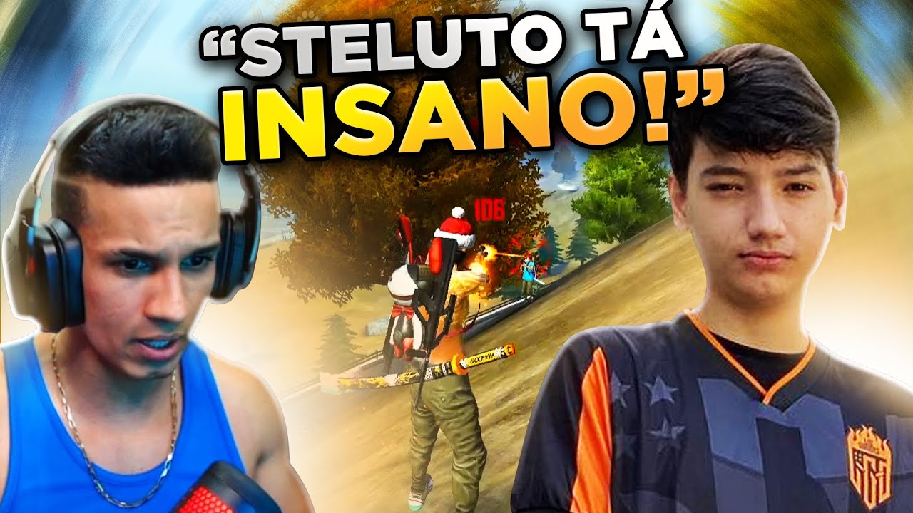 REAÇÃO DO HUDSON A SER CARREGADO POR MIM KKKKKK - STELUTO FREE FIRE