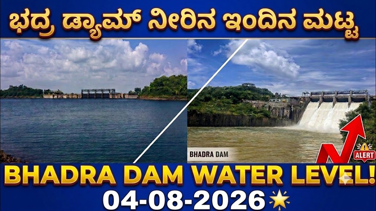 Bhadra dam water level today 04-08-2026
