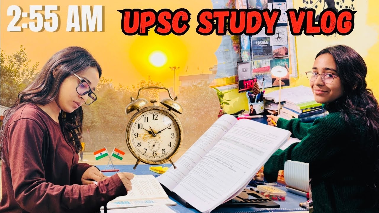 I Woke Up at 2:55 A.M. for UPSC Preparation 😱 | My Morning to Night Study Routine 📚