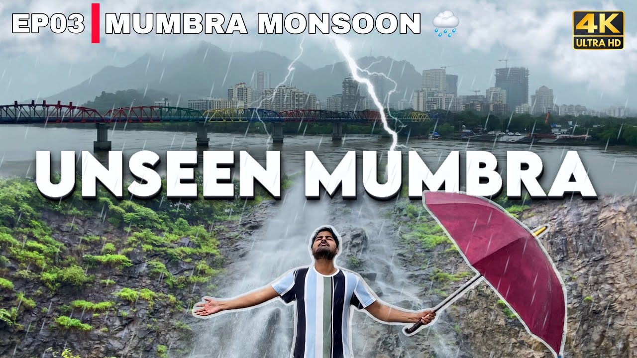 Unseen Mumbra ❤️ | EP03 Mumbra Monsoon 🌧 | Retibunder to Bholenath Waterfall 4K Cinematic Vlog 2025