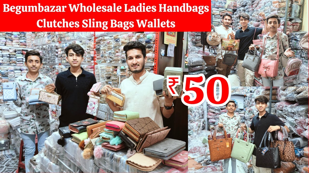 #begumbazar Wholesale Ladies Handbags Clutches Sling Bags College Bags Wallets In Low Price