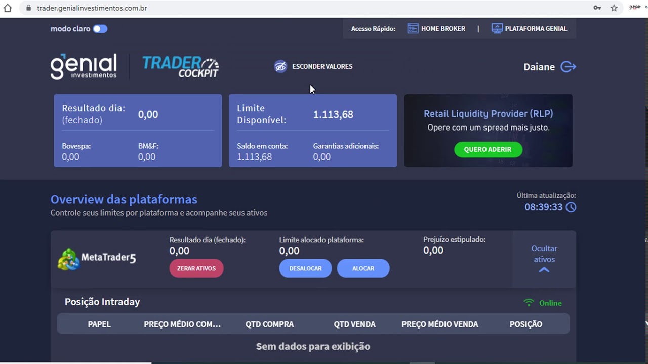 Alocar Garantia Day Trader Genial Investimentos