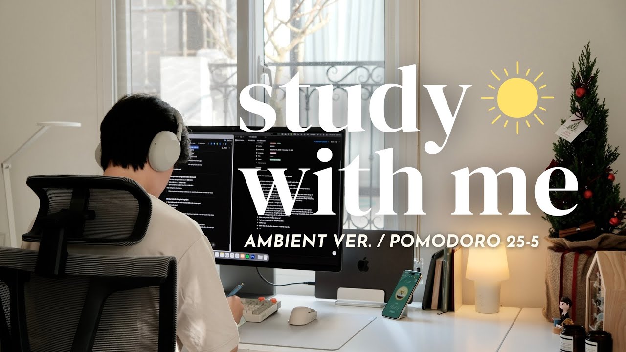 ⛅️ 2-HOUR STUDY WITH ME | Early Morning, No BGM | Pomodoro 25/5