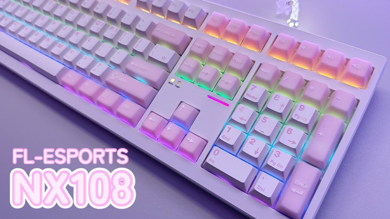 화사한 봄을 담은 저소음 풀배열 키보드🌸| FL-ESPORTS NX108 저소음 파도축 리뷰