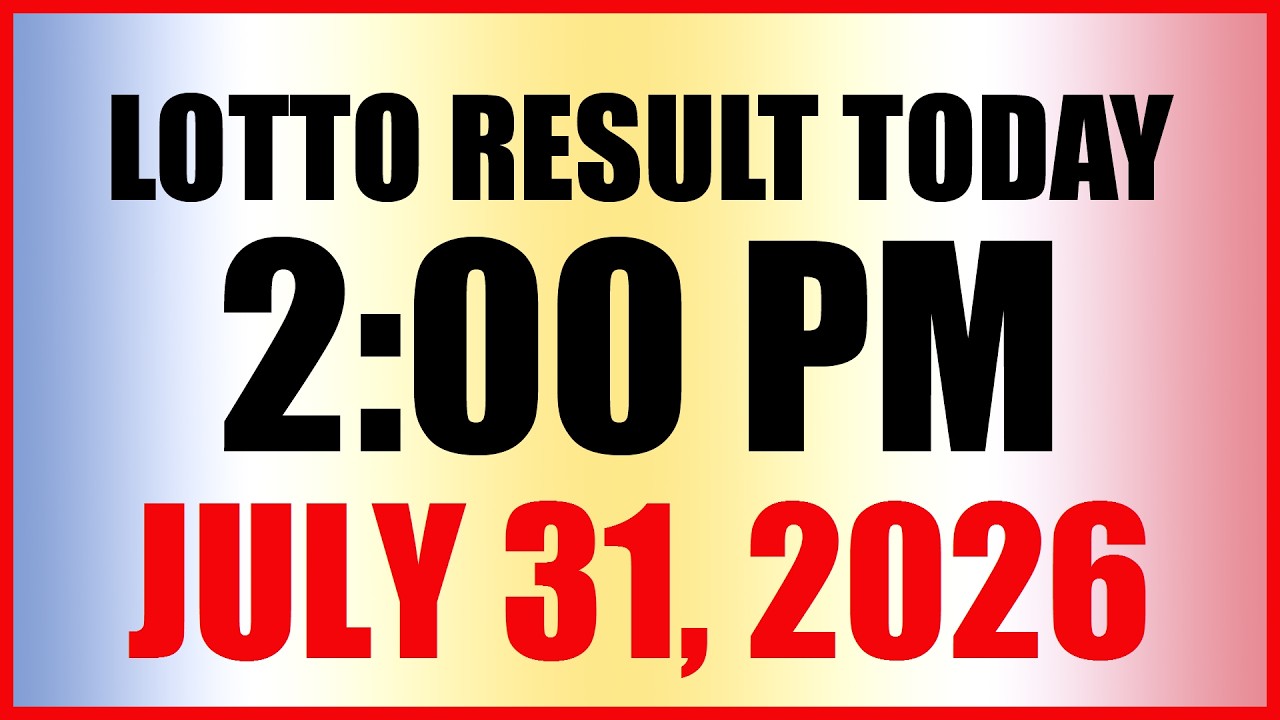 Lotto Result Today 2pm Draw July 31, 2026 Swertres Ez2 PCSO
