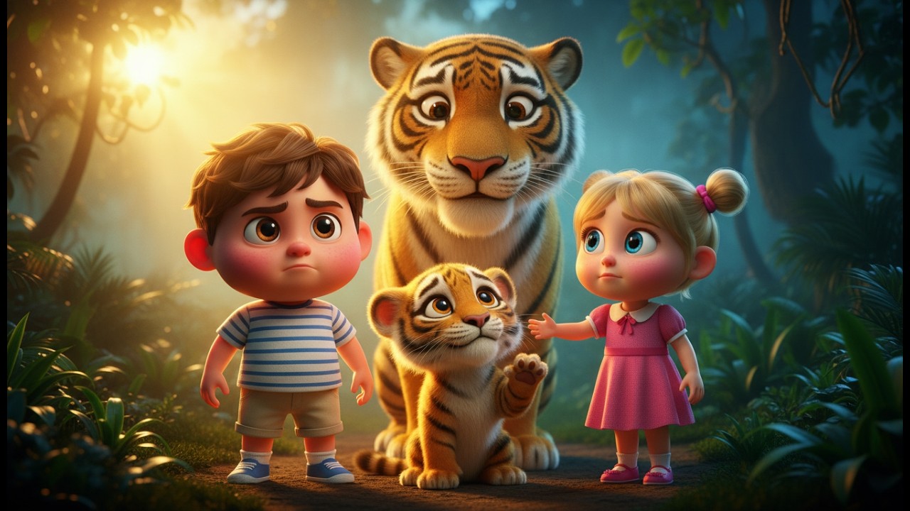 Lost Tiger Cub in the Fog 🐯🌫️ | Brave Kids Jungle Rescue Adventure | Dozi & Mary