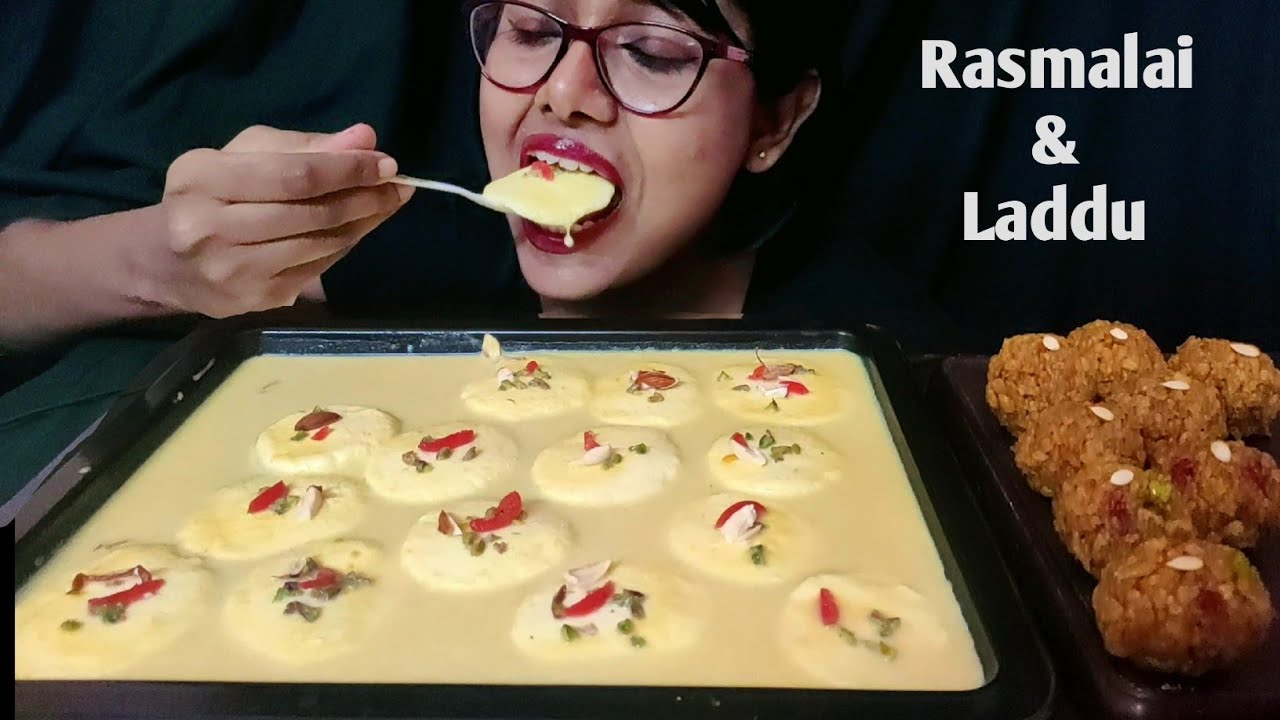 Eating Rasmalai & Laddu | Eating Indian Sweets | Rasmalai Asmr | Laddu Asmr | Indian Sweets Asmr