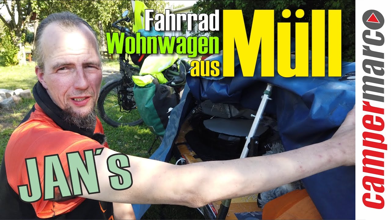 Jan - mit einem Fahrradwohnwagen aus Müll auf dem Weg in die Freiheit