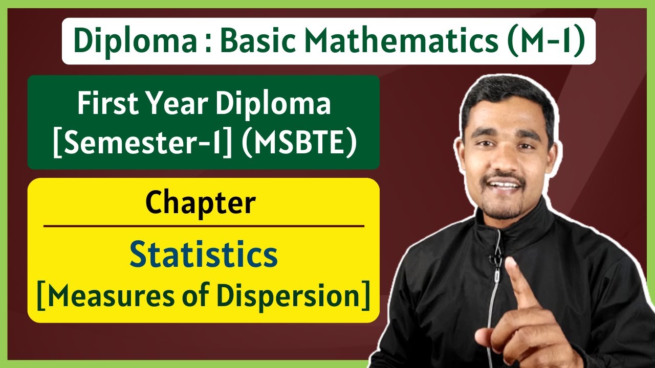 Statistics - 01 | Range and Coefficient of Range | Basic Mathematics | First Year Diploma MSBTE