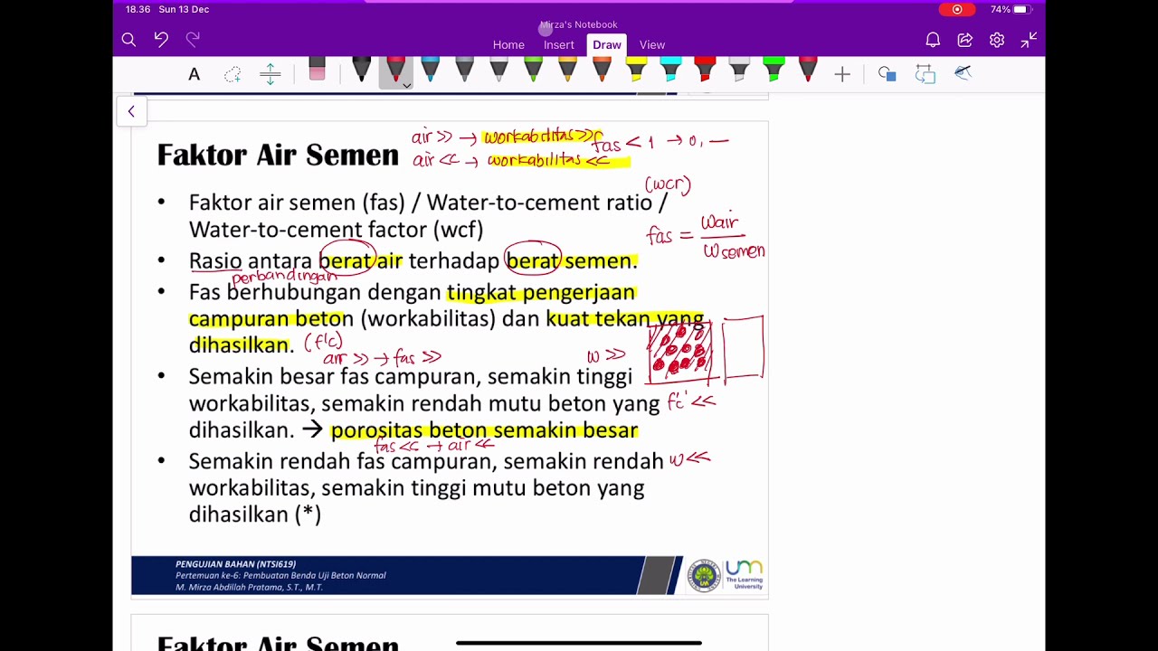 Teknologi Bahan Konstruksi: Material Beton dan Kaitannya dengan Faktor Air Semen