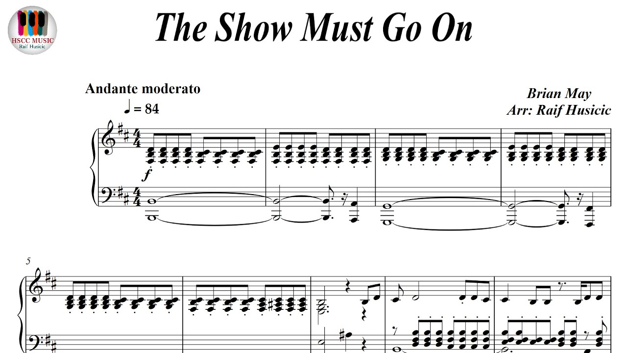 The Show Must Go On - Queen, Piano