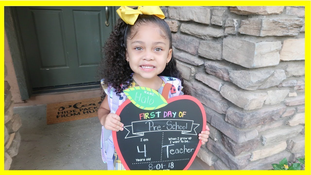 REALISTIC FIRST DAY OF SCHOOL | GETTING READY | PRESCHOOL  | RAISINGHALO VLOGS