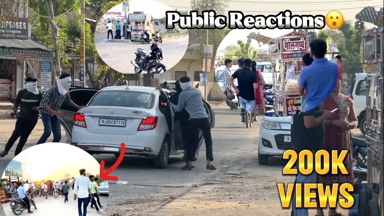 Kidnapping prank on road😱Public Reaction😳AbhiRaj_Mothya new viral prank #newprankindia #reaction2024