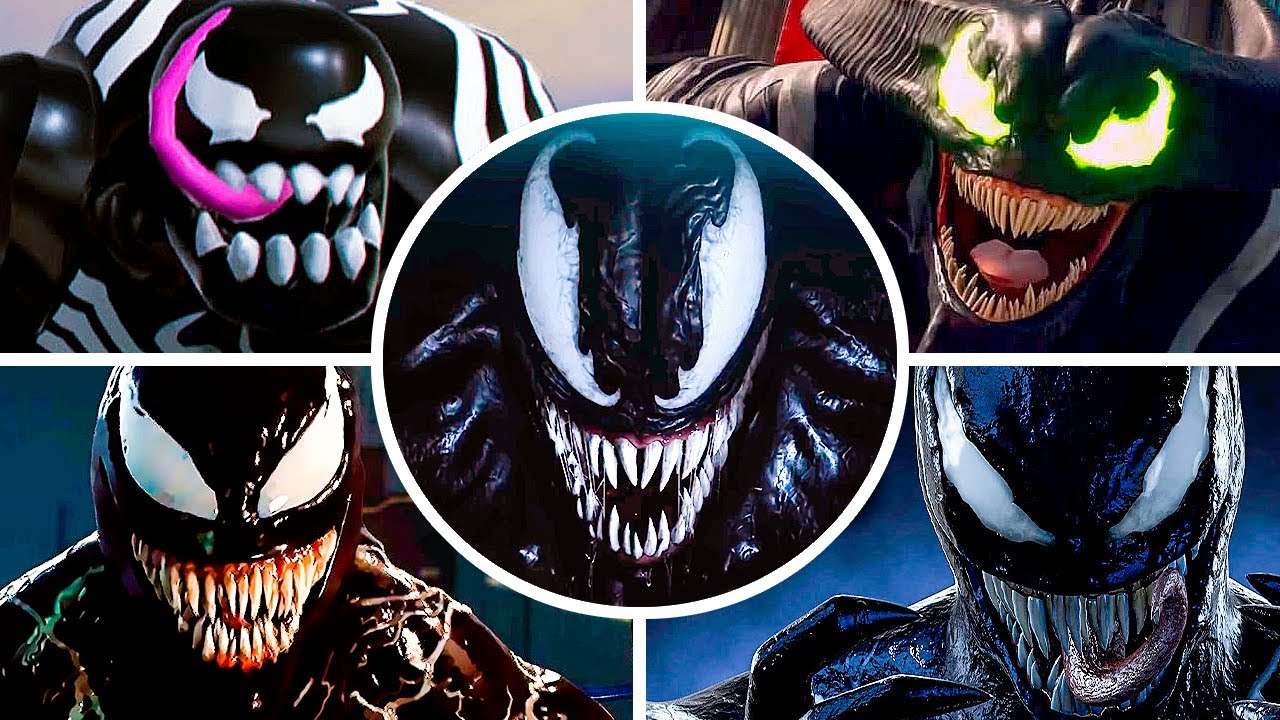 Evolução do Venom nos Jogos do Homem-Aranha (1990 - 2022)