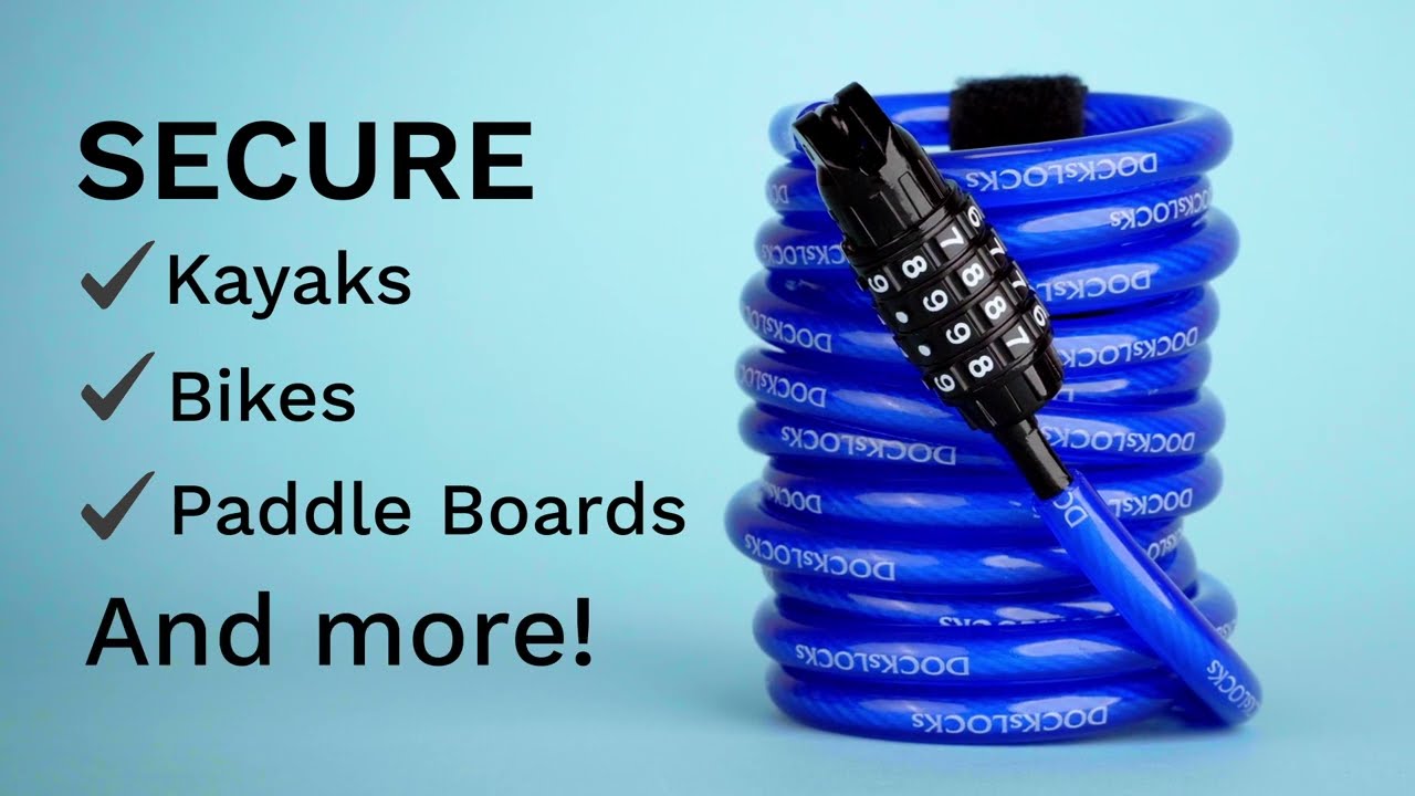 DocksLocks Coiled Security Cable - Designed for Kayaks, Bikes, and More