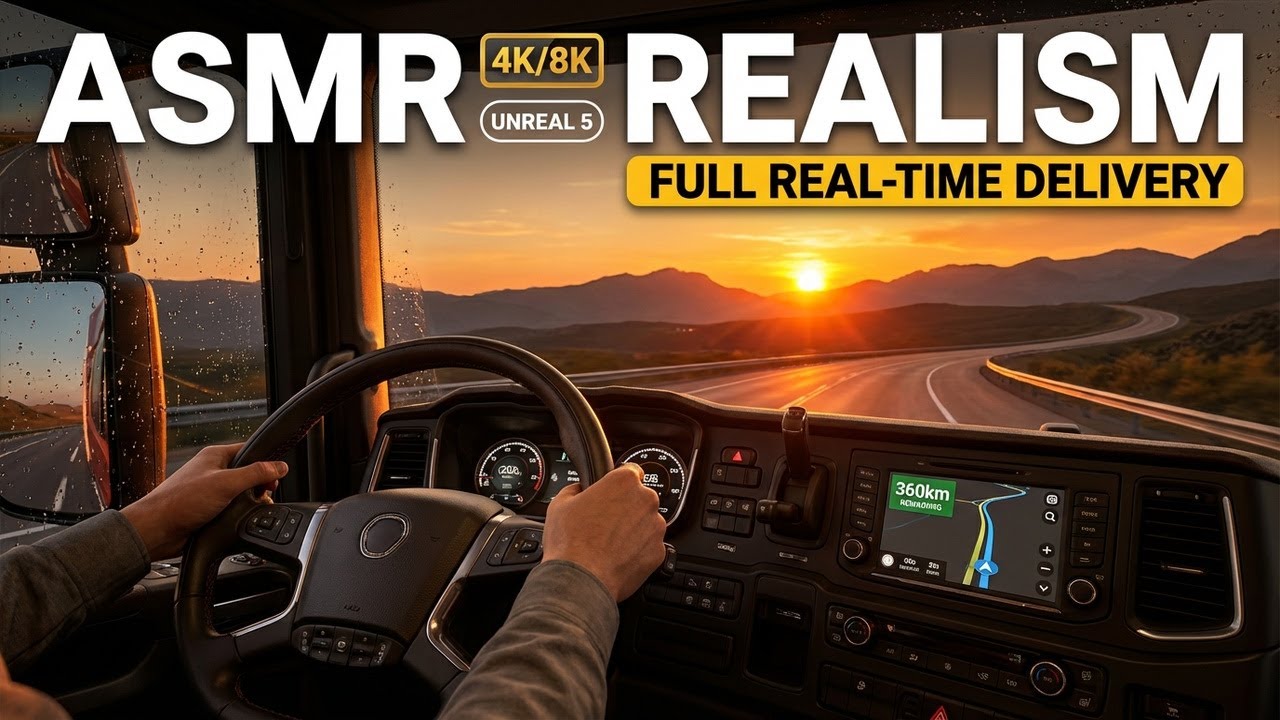 ASMR | Realistic Trucking Experience | ETS2 Journey